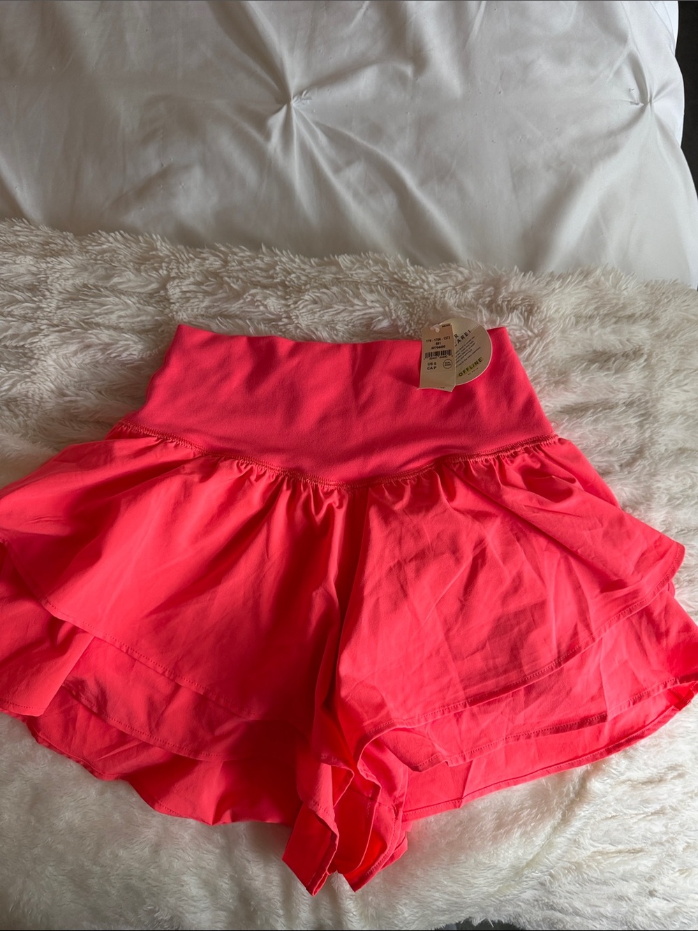 American Eagle offline nwt Women's High-Waist Neon Pink Athletic Skort Shorts